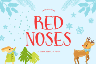 Red Noses: A Playful Serif Font for Holiday Marketing