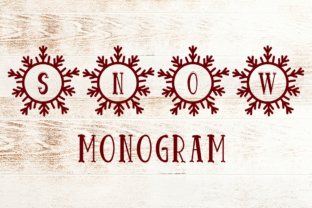 Snow Monogram: A Delicate Font for Winter-Themed Design