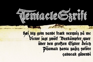 Tentacle Szrift: A Stylish Blackletter Font for Web Design